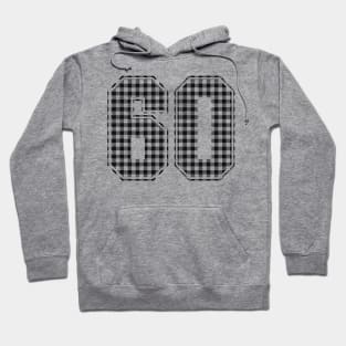 Plaid Number - 60 - Dark Hoodie